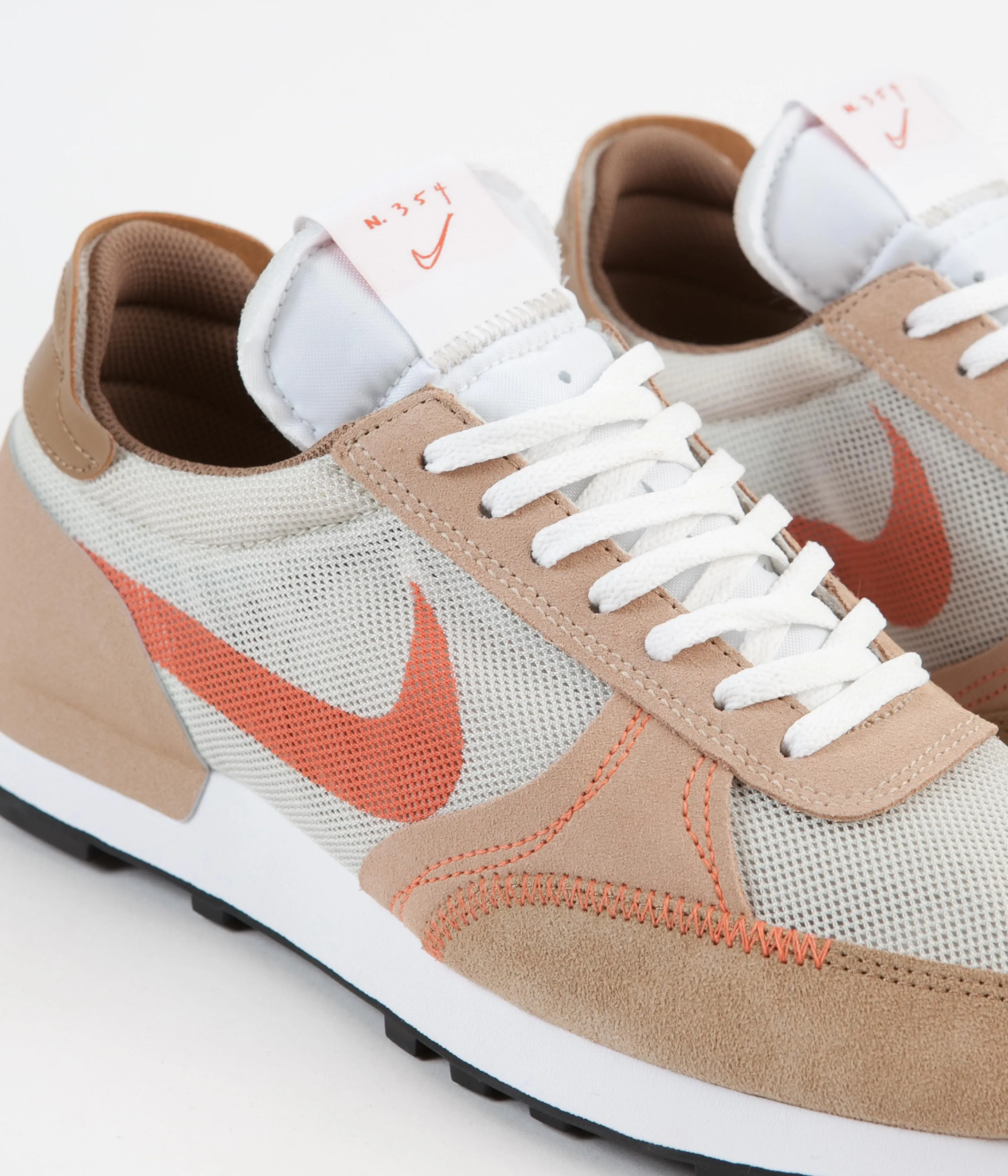 Nike Daybreak Type Shoes - Light Bone / Orange - Dark Driftwood