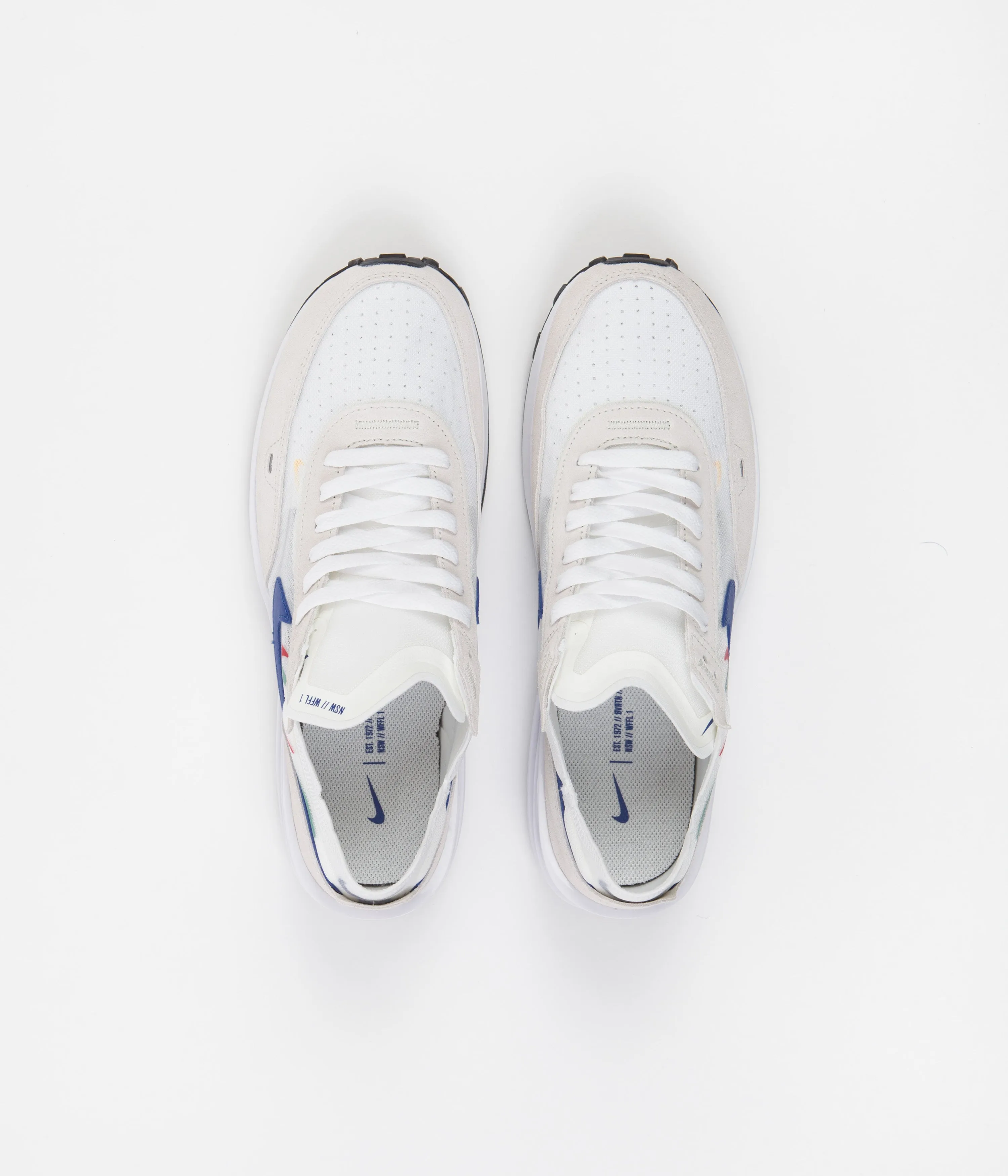 Nike Waffle One Shoes - White / Game Royal - Sail - University Red