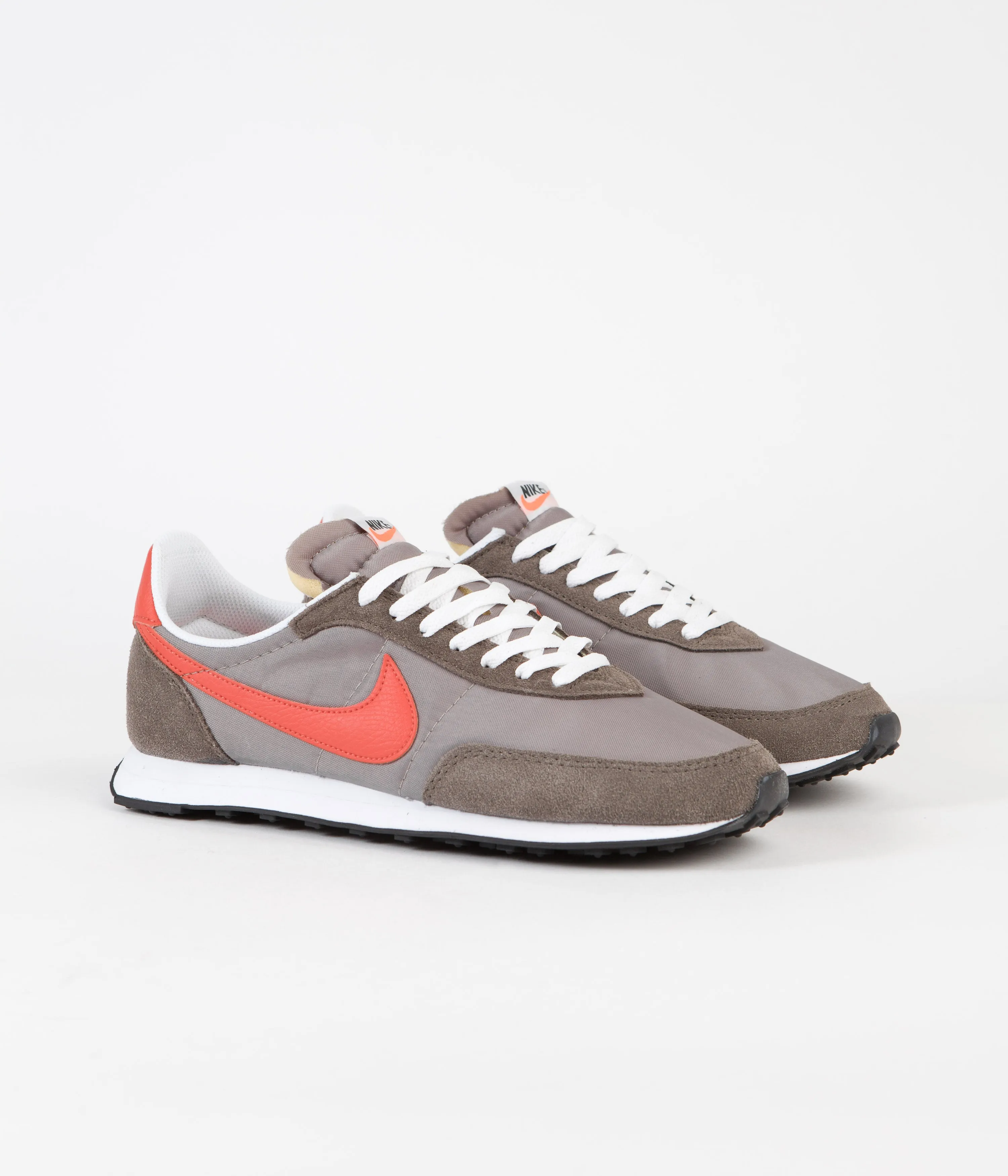 Nike Waffle Trainer 2 Shoes - Moon Fossil / Team Orange - Ironstone - Sail