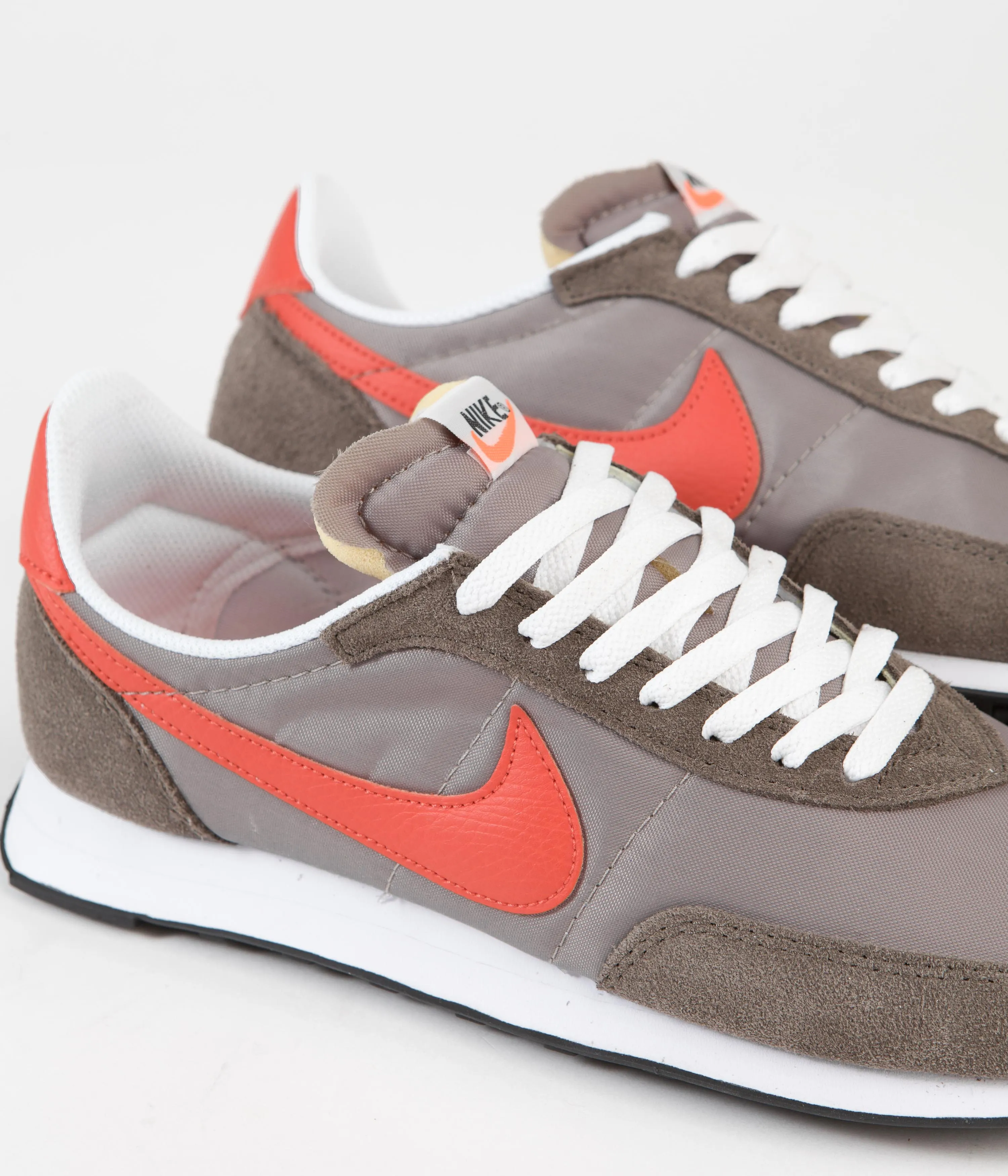 Nike Waffle Trainer 2 Shoes - Moon Fossil / Team Orange - Ironstone - Sail