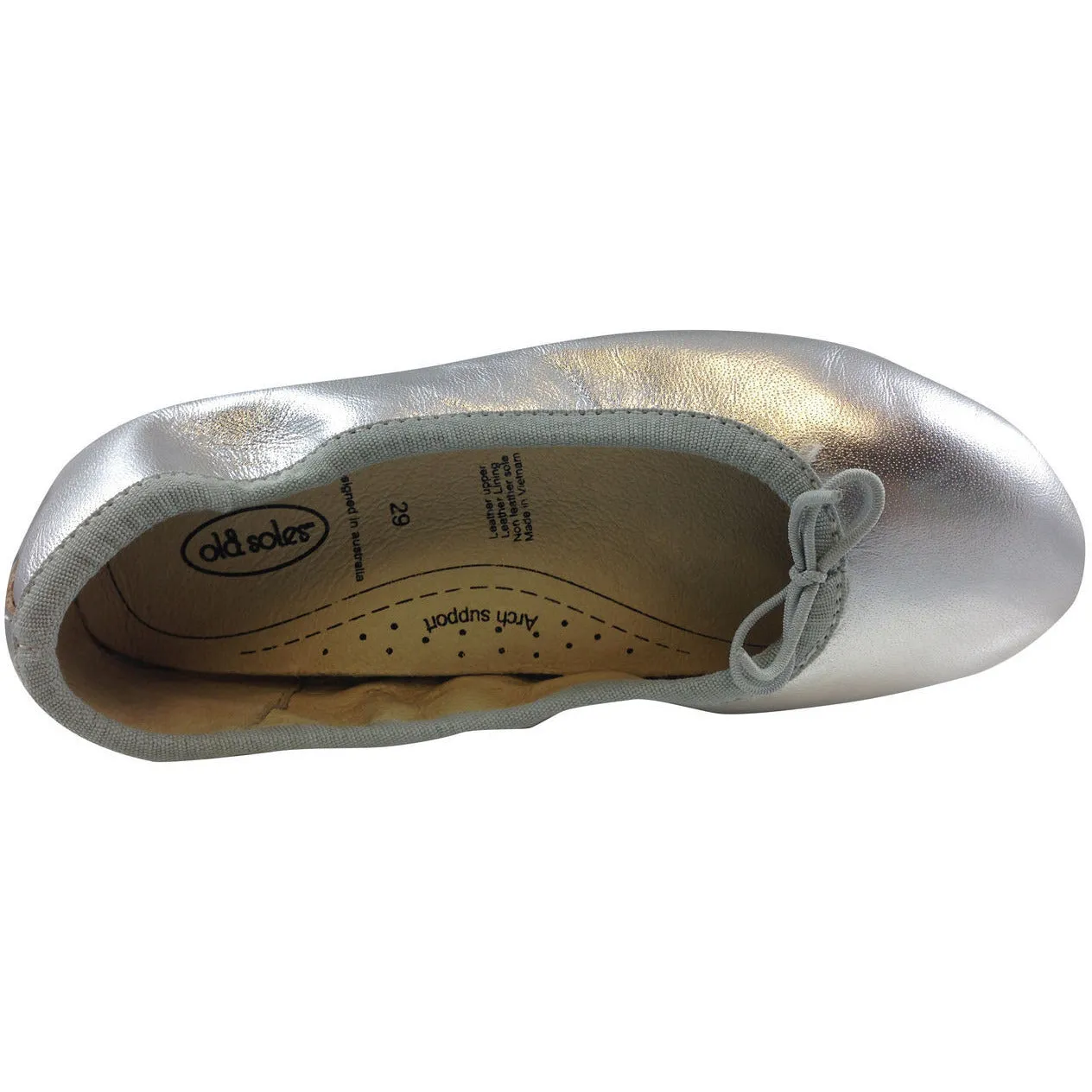 Old Soles Girl's 600 Silver Cruise Ballet Flat