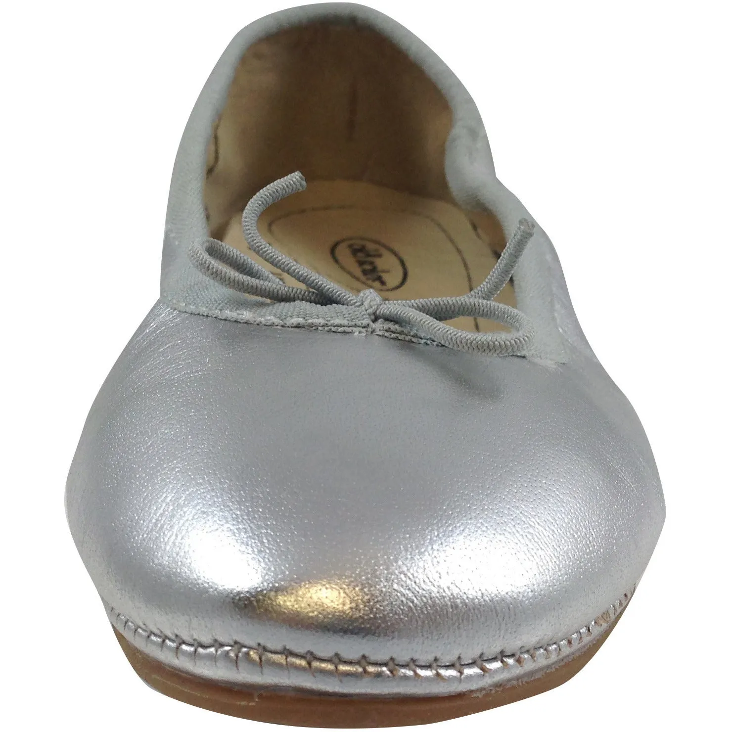 Old Soles Girl's 600 Silver Cruise Ballet Flat