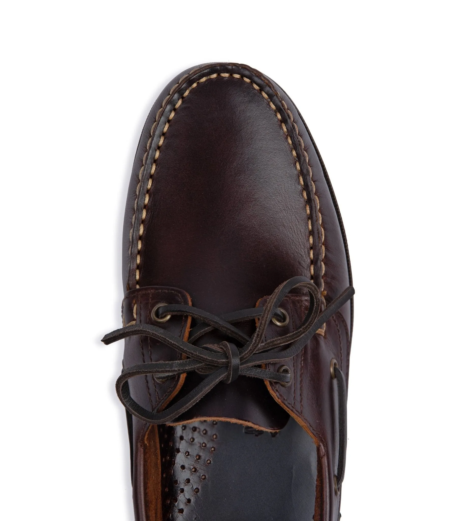 Paraboot Barth Leather Boat Shoe: Burgundy