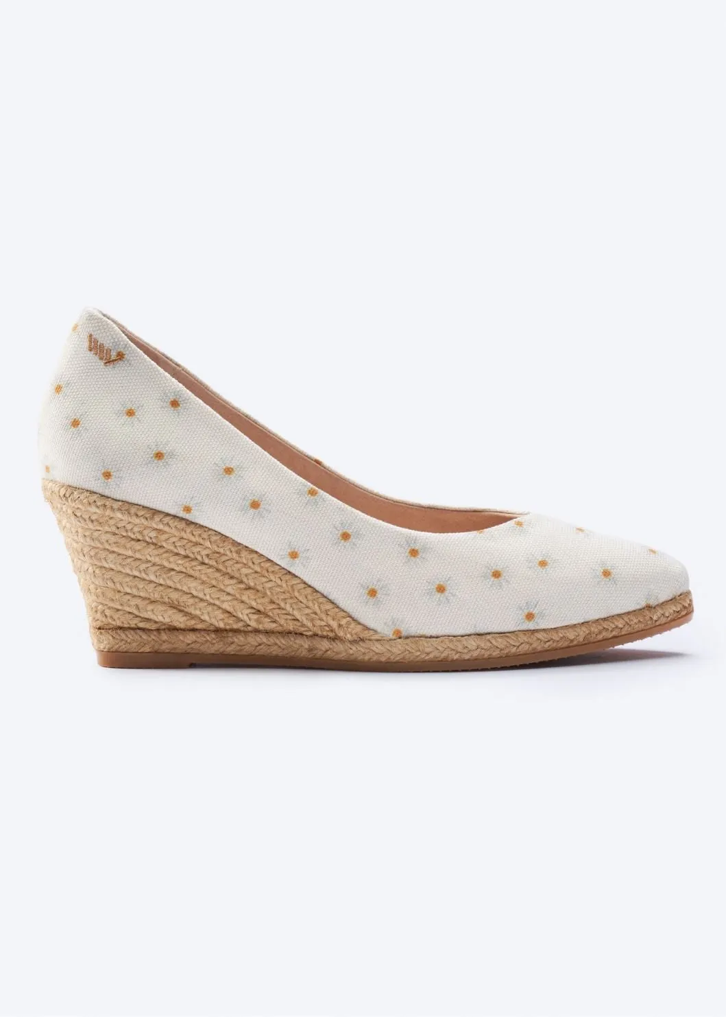 Roses Limited Edition Canvas V Cut Espadrille Wedges