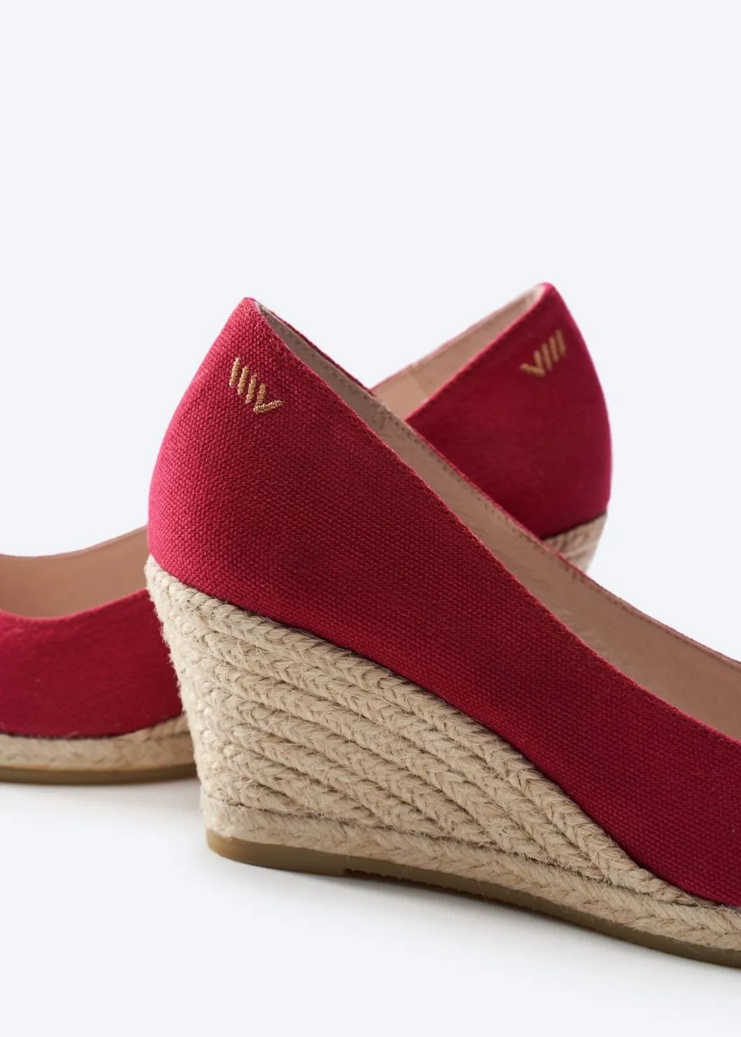 Roses Limited Edition Canvas V Cut Espadrille Wedges