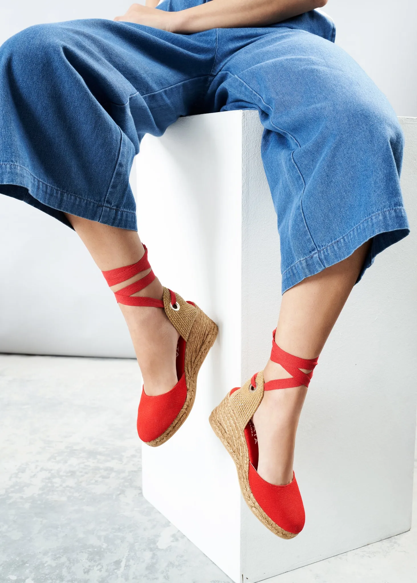 Sagaro Limited Edition Canvas Espadrille Wedges