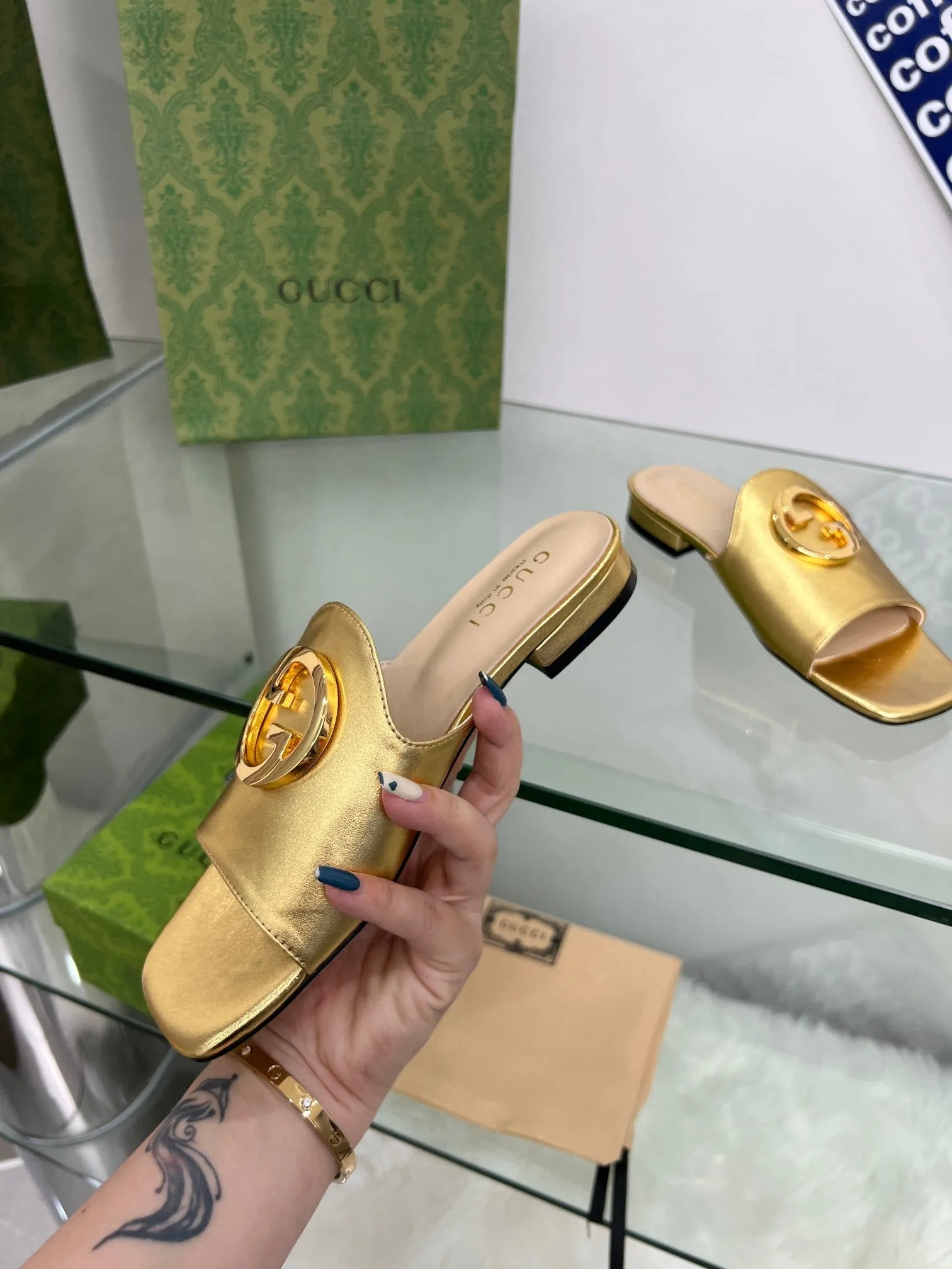 SE1066 Women's Gucci Nojum Blondie Slide /  Size5-12