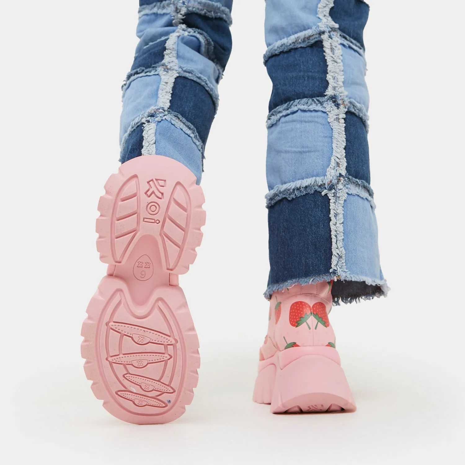 Strawberry Spongecake Pink 'Monster' Boots