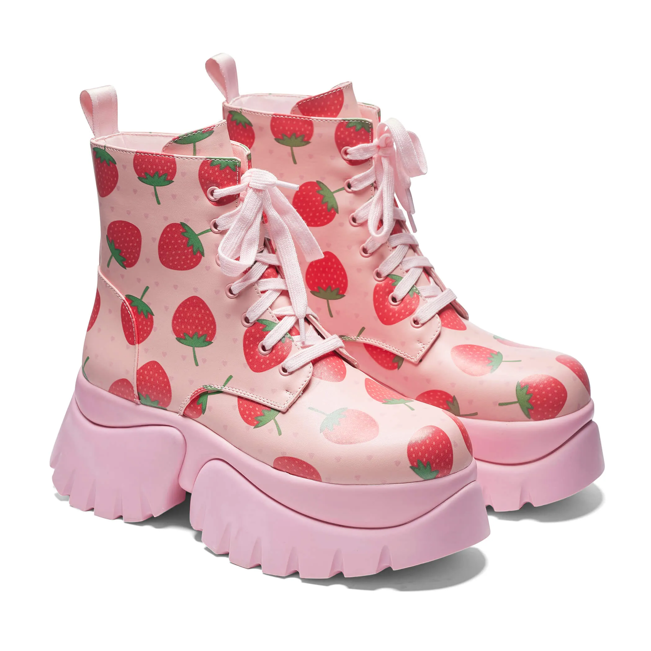 Strawberry Spongecake Pink 'Monster' Boots