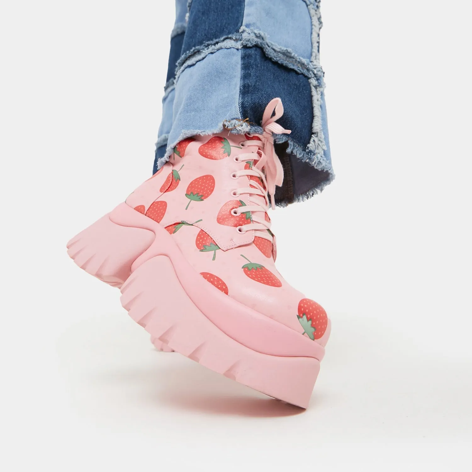 Strawberry Spongecake Pink 'Monster' Boots