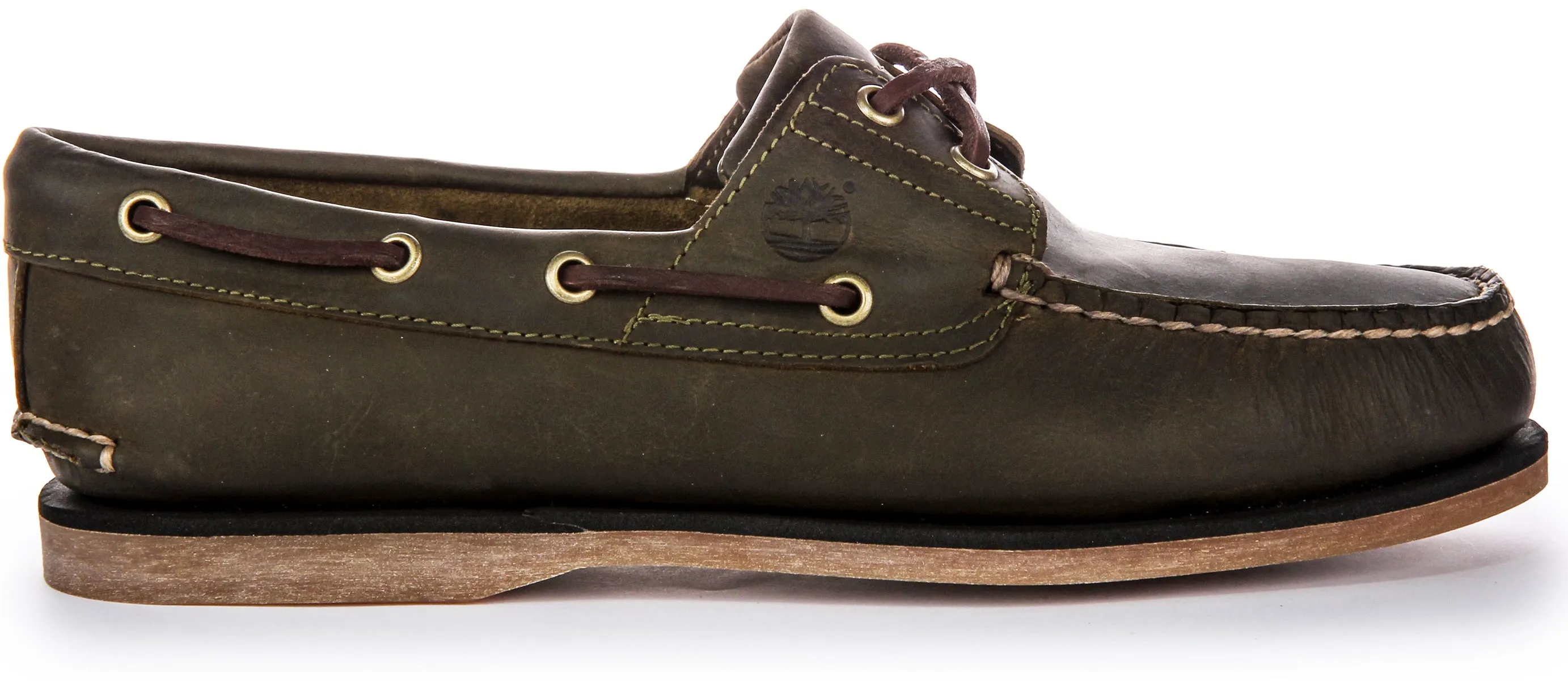 Timberland A4187 Boat Shoes In Olive For Men