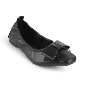 tresmode TREIU Women's Ballerina Shoes Footwear Black, 5 UK / 38 EU - Almond Toe Ladies Ballet Flats - Formal Casual Comfortable Wear