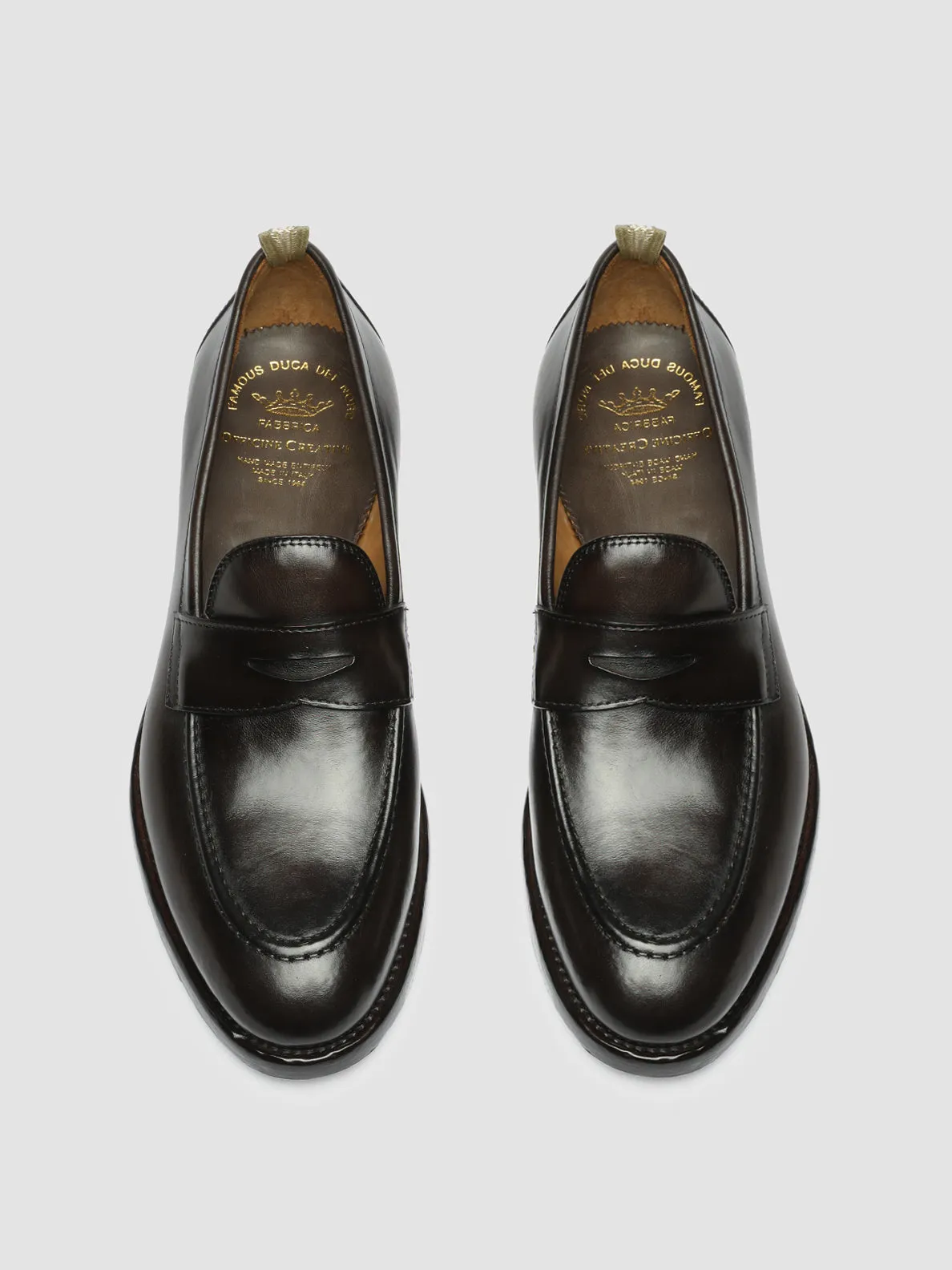 TULANE 002 - Brown Leather Penny Loafers