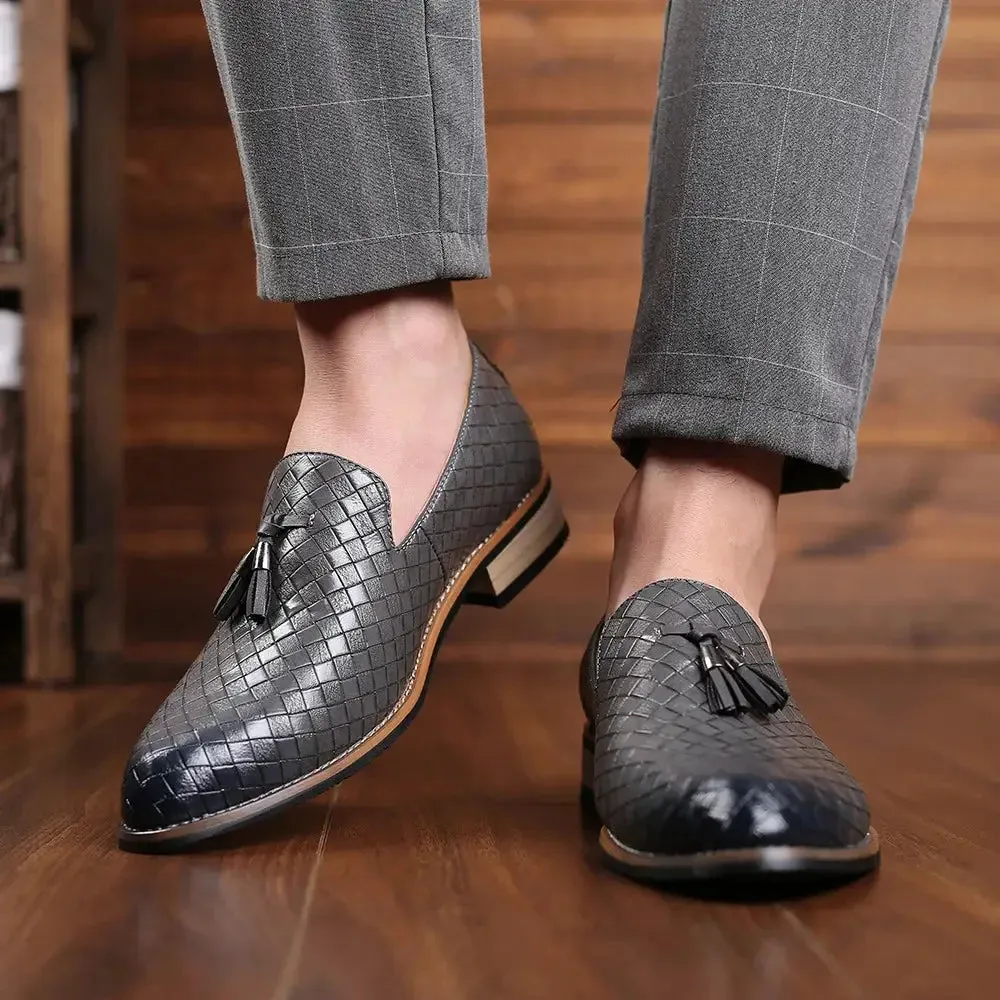 Vinpat -  Vintage patterned vegan leather Loafers for Men