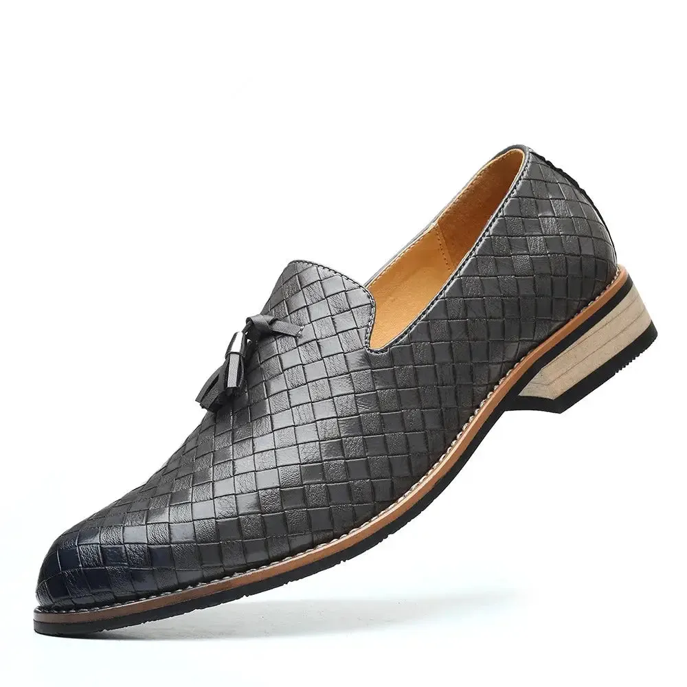 Vinpat -  Vintage patterned vegan leather Loafers for Men