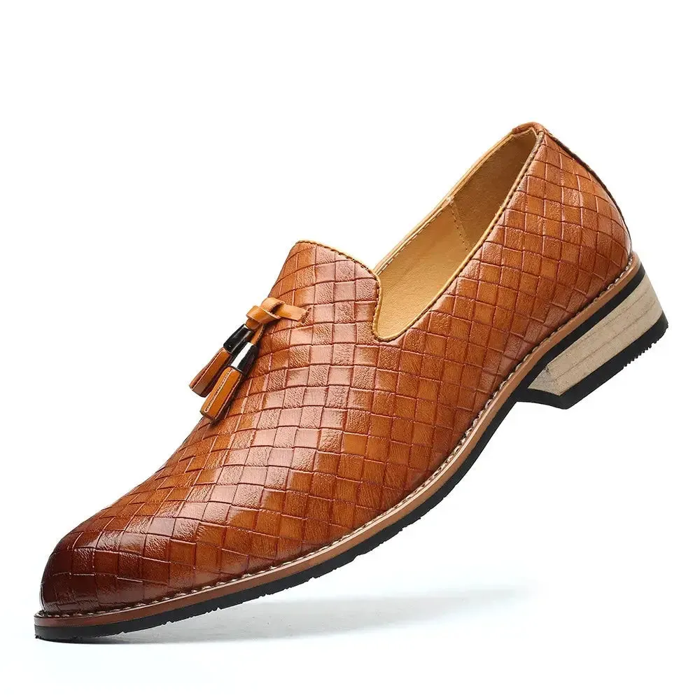 Vinpat -  Vintage patterned vegan leather Loafers for Men