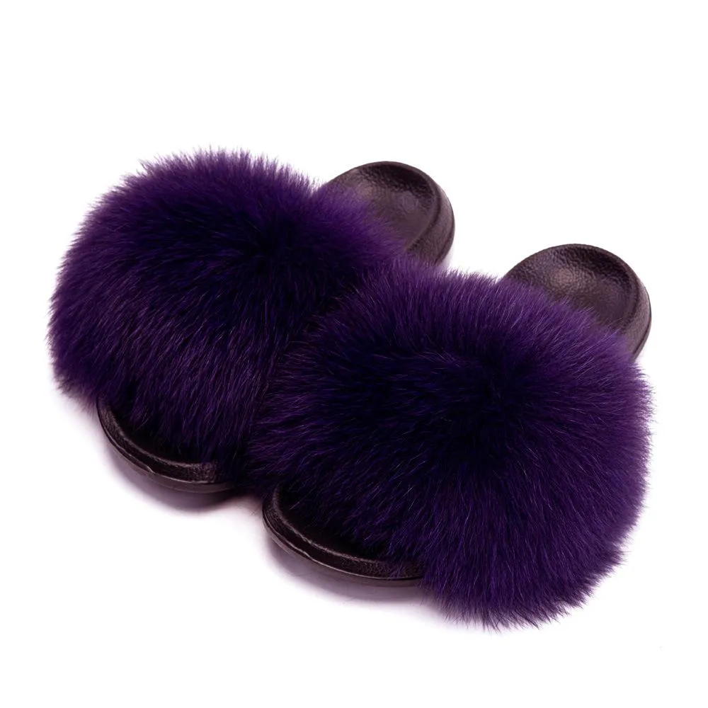 Women Inhouse Fashion Fur Slides