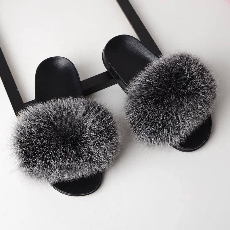 Women Summer Outdoor Casual Furry Slides